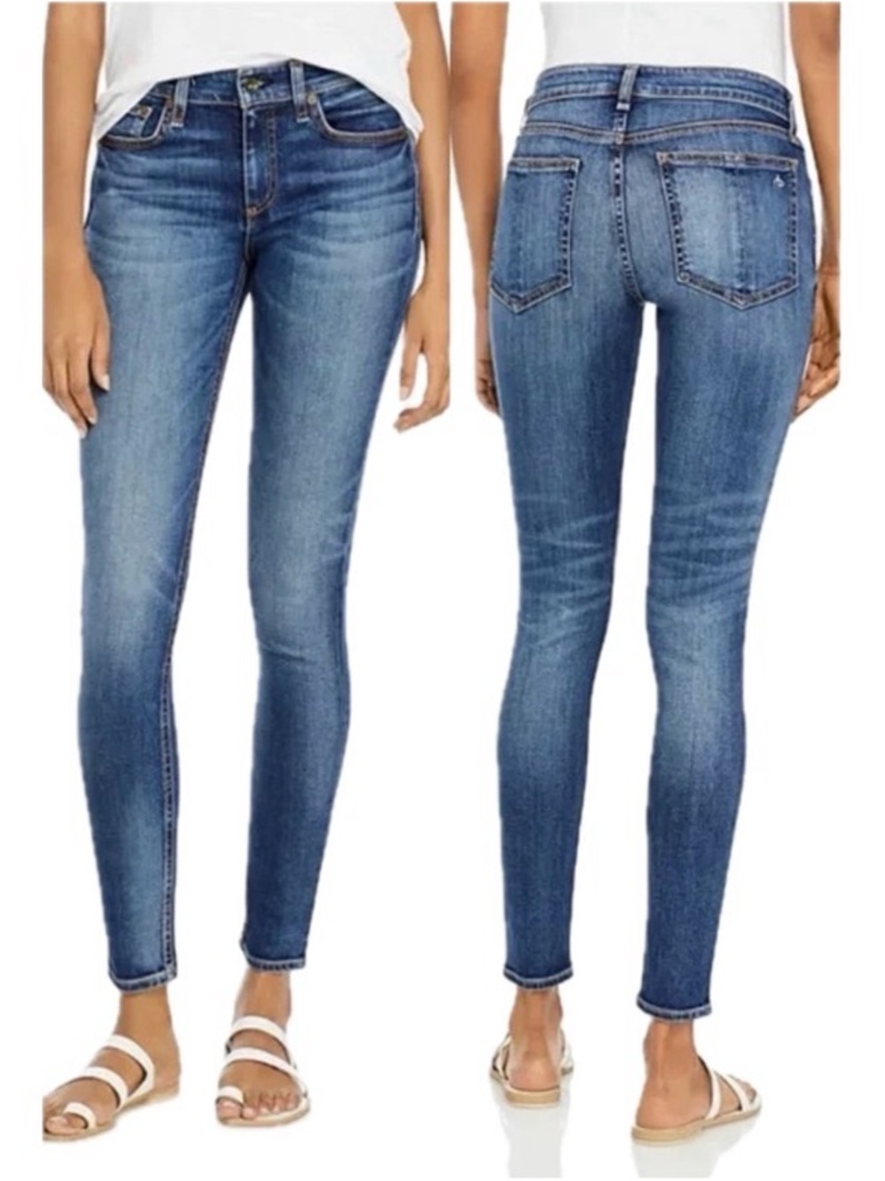 rag & bone Cate Mid-Rise Blue Skinny Jeans
